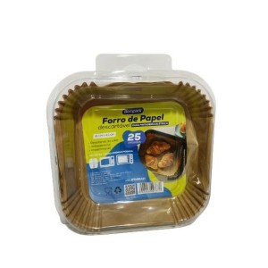 FORRO DE PAPEL AIR FRYER QUAD. C/25 UNID BOMPACK